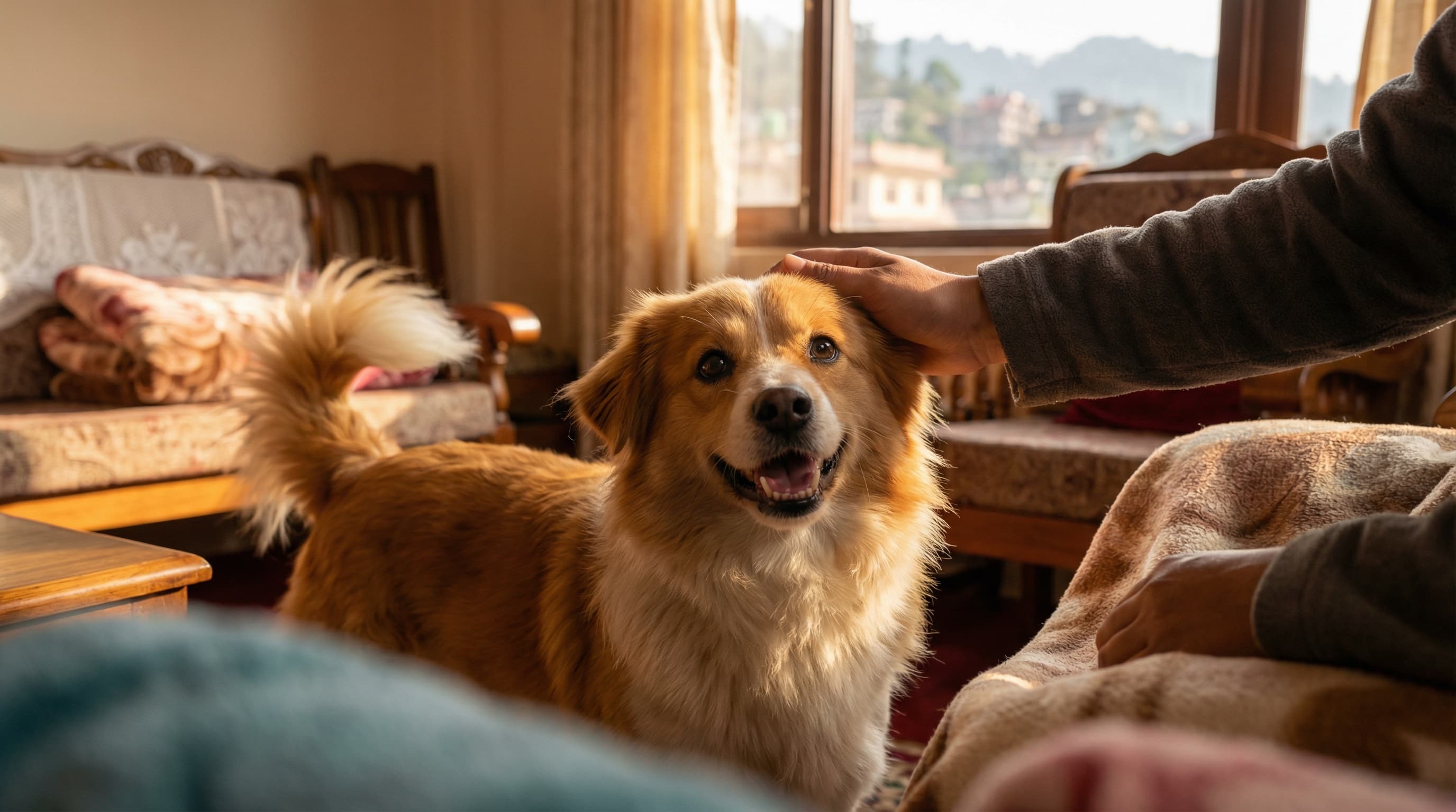 Dog after recovery